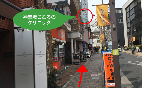大江戸線牛込神楽坂駅から医院まで