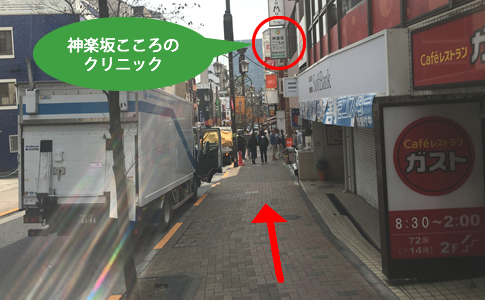 東西線神楽坂駅から医院まで